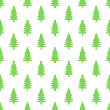 Tree seamless pattern. Environmental vector Stock Illustration