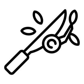 Tree secateurs icon outline vector. Garden grass Stockillustratie
