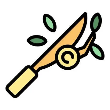Tree secateurs icon vector flat Stockillustratie
