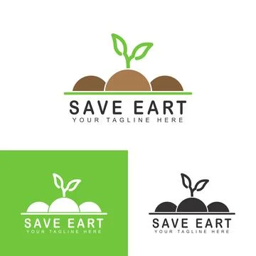 Tree seedling icon logo Illustration