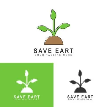 Tree seedling icon template Stock Illustration