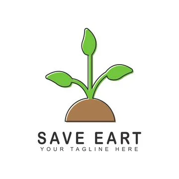 Tree seedling logo Stock Illustration
