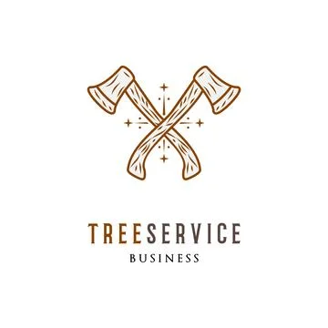 Tree Service Icon Logo Design Template Stock Illustration