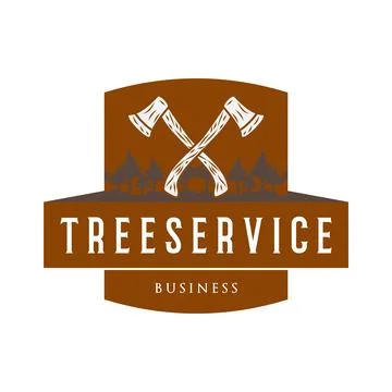 Tree Service Icon Logo Design Template Stock Illustration