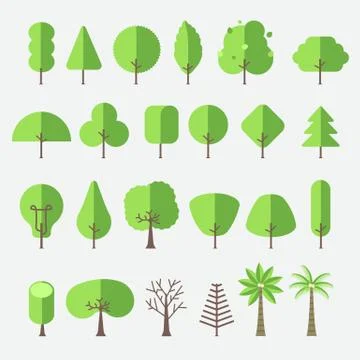 Tree Set Stock Illustration