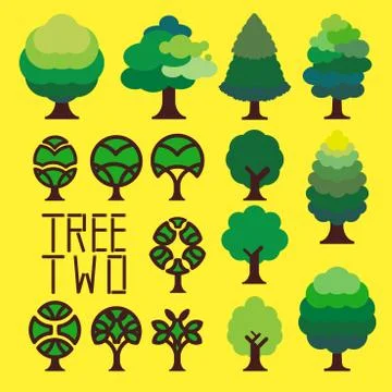 TREE SET Stock Illustration