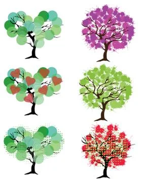 Tree Set Stock Illustration