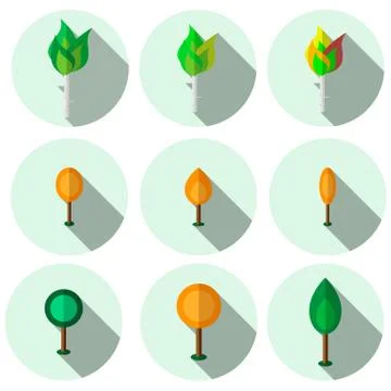 Tree set Stock Illustration