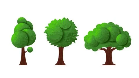 Tree set simple Stock Illustration