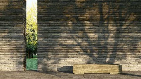 Tree shadow on wall Stock Illustration