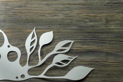 Tree shape cutout of white paper and copy space Stock Photos