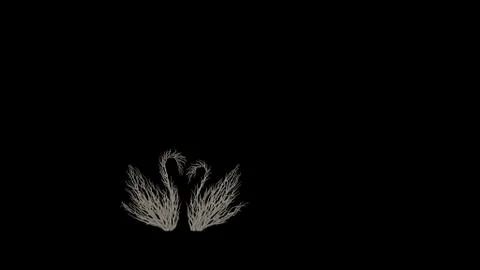 Tree in a shape of a swan. Eco Concept. Stock Illustration