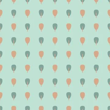 Tree shape vector seamless pattern doodle abstract background illustration  Stock Illustration