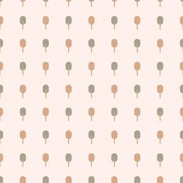 Tree shape vector seamless pattern doodle abstract background illustration  Stock Illustration