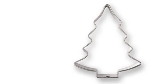 Tree shaped cookie cutter Stock Footage 8776933