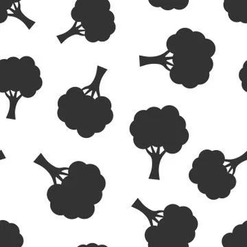 Tree sign icon seamless pattern background. Branch forest vector illustration Illustrazione stock