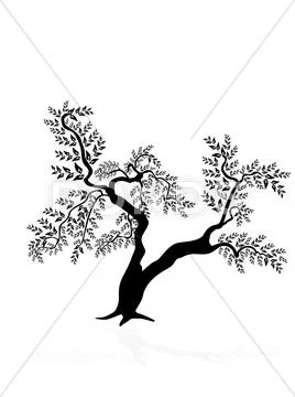 Tree silhouette Stock Illustration