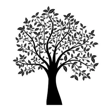 Tree silhouette Stock Illustration