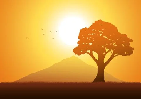 Tree Silhouette Stock Illustration