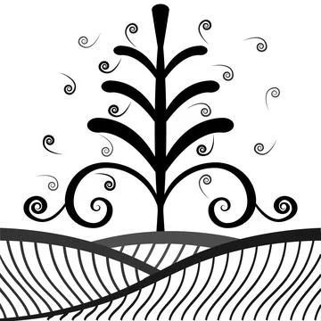 Tree silhouette Stock Illustration