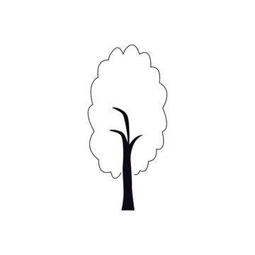 Tree silhouette Stock Illustration