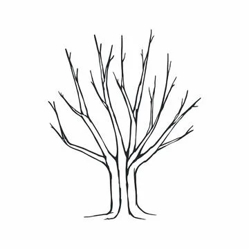Tree silhouette Stock Illustration
