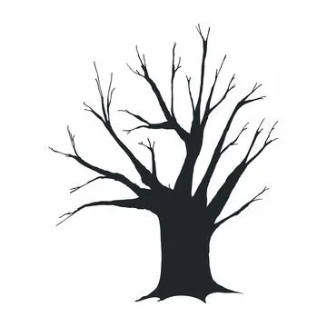 Tree silhouette Stock Illustration