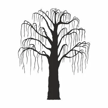 Tree silhouette Stock Illustration
