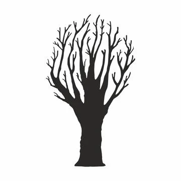 Tree silhouette Stock Illustration