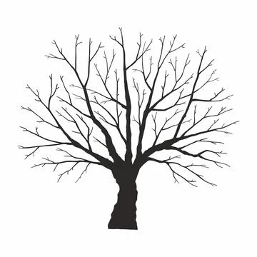 Tree silhouette Stock Illustration