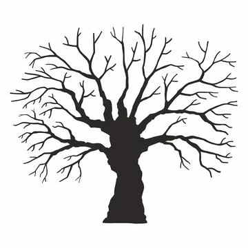 Tree silhouette Stock Illustration