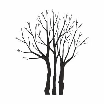 Tree silhouette Stock Illustration