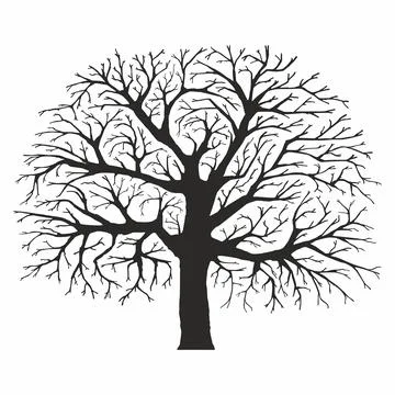 Tree silhouette Stock Illustration