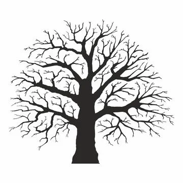 Tree silhouette Stock Illustration