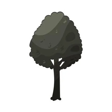 Tree silhouette illustration Stock Illustration