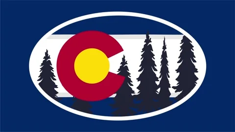 Tree silhouette in the state of colorado Stock Footage 311836581