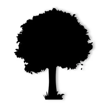 Tree silhouette vector Stock Illustration