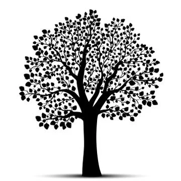 Tree silhouette vector Stock Illustration