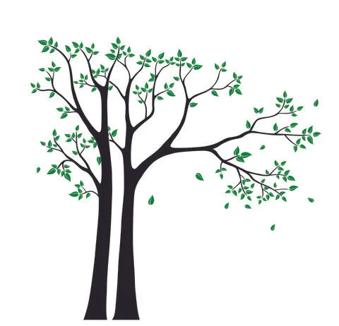 Tree Silhouette vectors wall sticker Stock Illustration