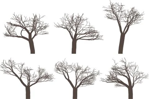 Tree silhouettes Stock Illustration
