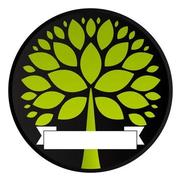 Tree Simple Abstract Icon on white. Vector Illustration 스톡 일러스트