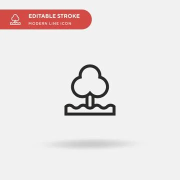 Tree Simple vector icon. Illustration symbol design template for web mobile U 스톡 일러스트