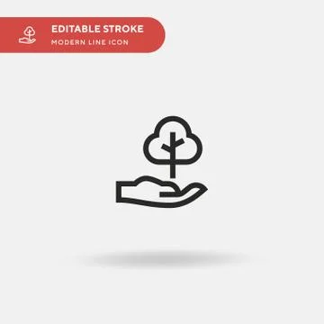 Tree Simple vector icon. Illustration symbol design template for web mobile U Illustrazione stock