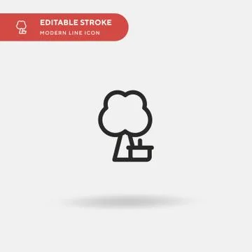 Tree Simple vector icon. Illustration symbol design template for web mobile U Illustrazione stock