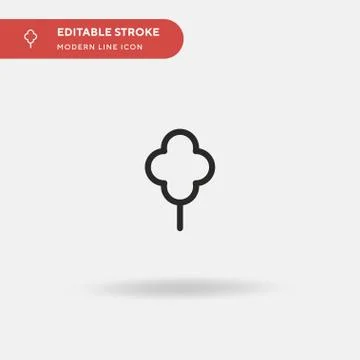 Tree Simple vector icon. Illustration symbol design template for web mobile U Stock Illustration
