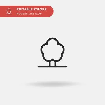 Tree Simple vector icon. Illustration symbol design template for web mobile U Stock Illustration