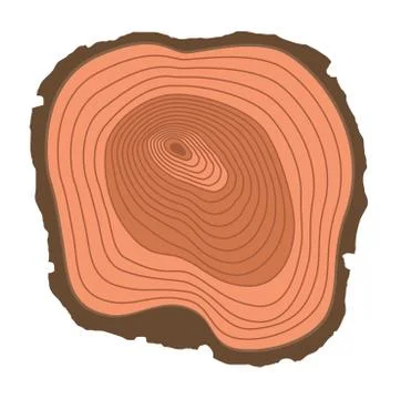 Tree slices vector isolated Stock Illustration