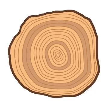 Tree slices vector isolated Stock Illustration