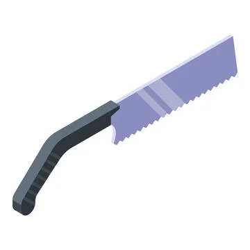 Tree small hand saw icon, isometric style Stock Illustration