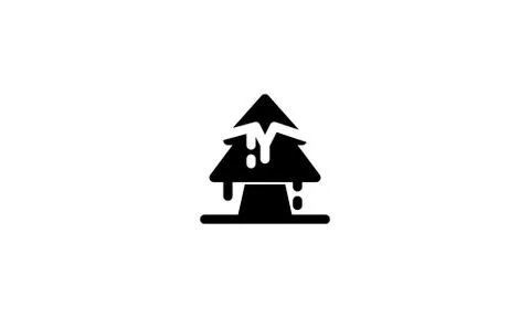 Tree Snow Icon Winter Template Vector Stock-Illustration